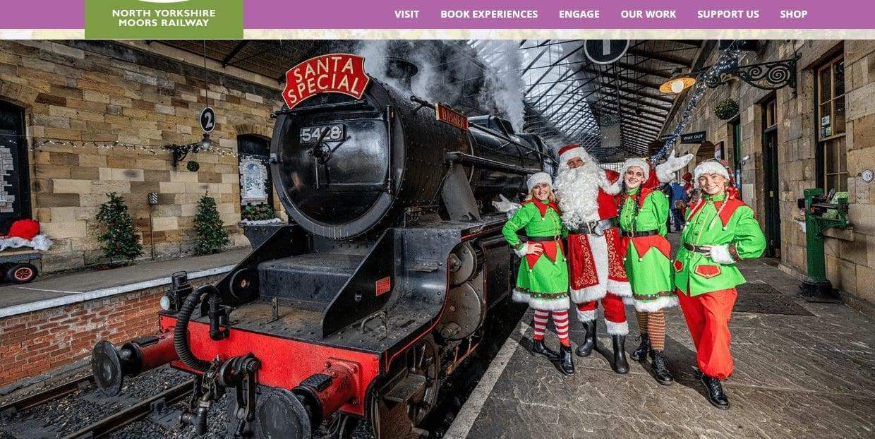 Screenshot from the official website of north yorkshire moors railway