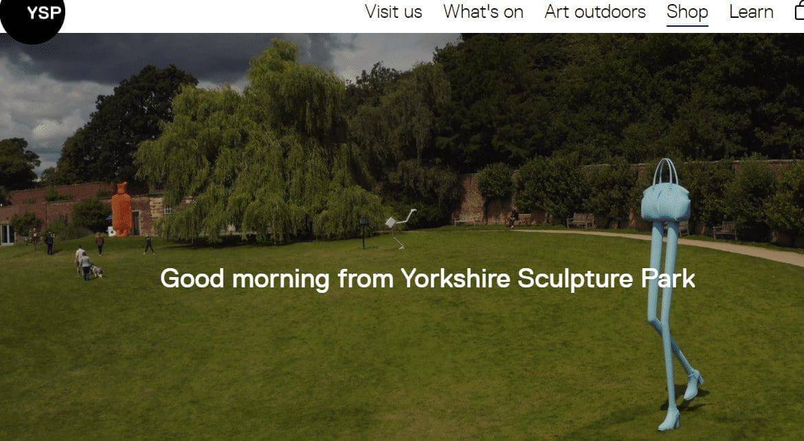 Screenshot from the official website of Yorkshire Sculpture Park